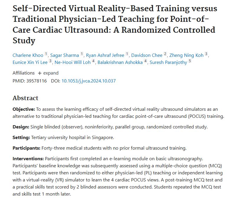 Abstract of randomized controlled study on VR-based ultrasound training